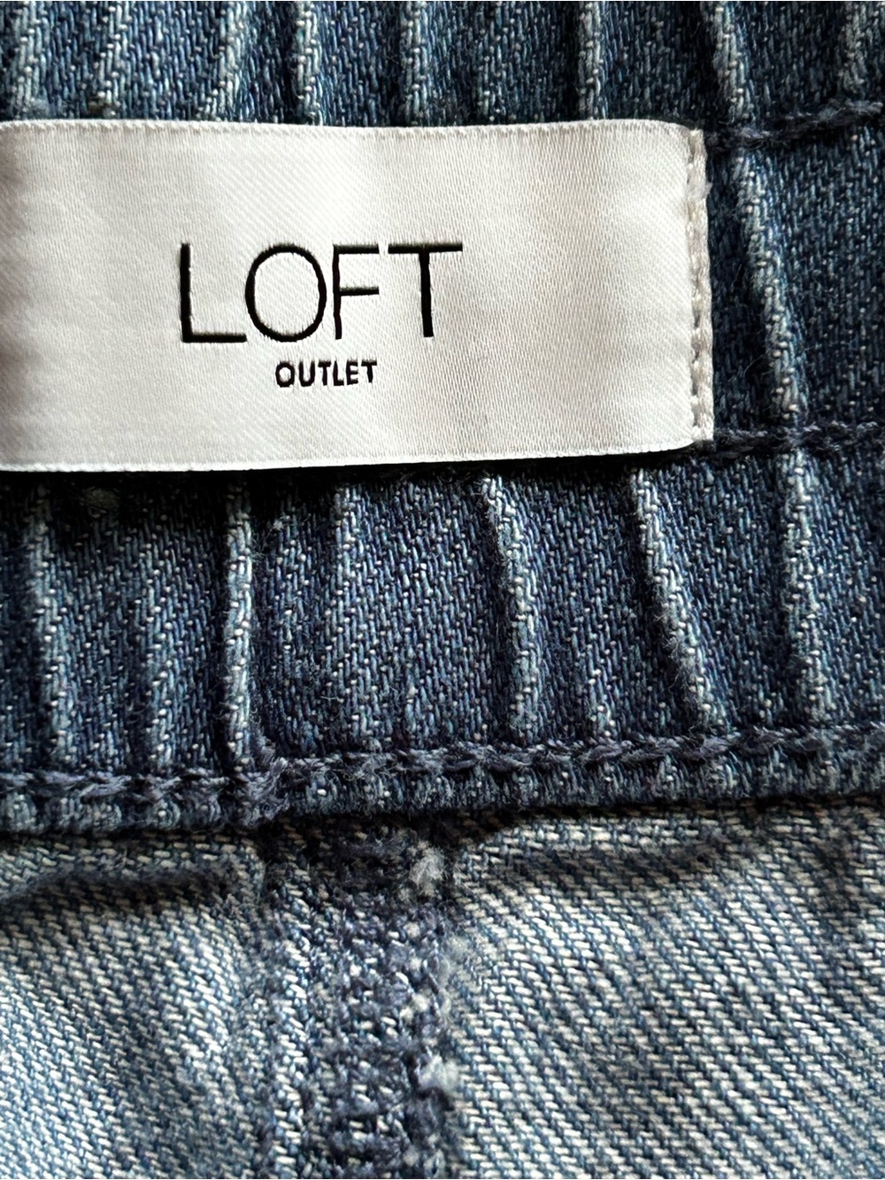 LOFT Outlet Drawstring Denim Pants - Picture 5 of 6